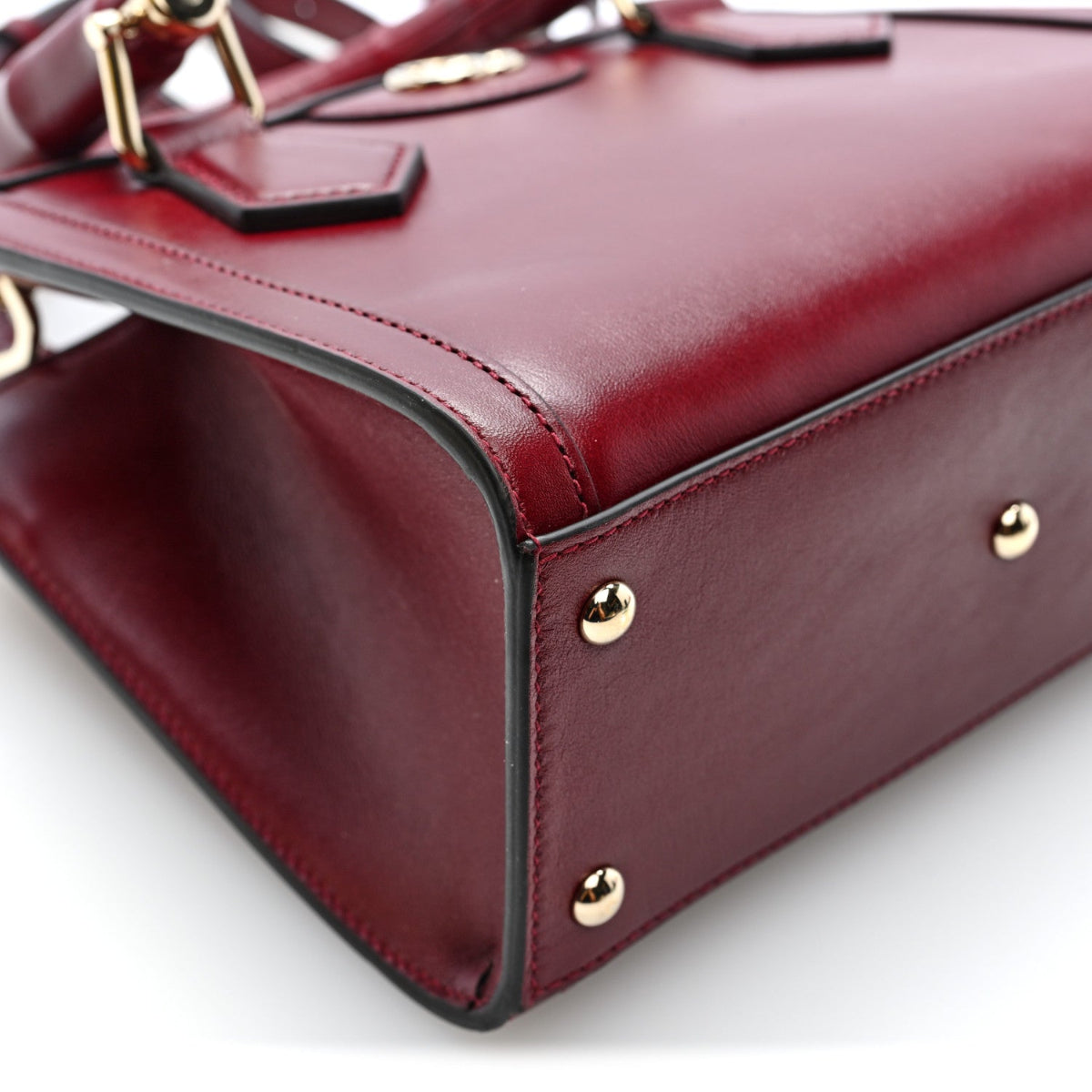 Sweetbread Calfskin Mini Diana Tote Bag Rosso Ancora