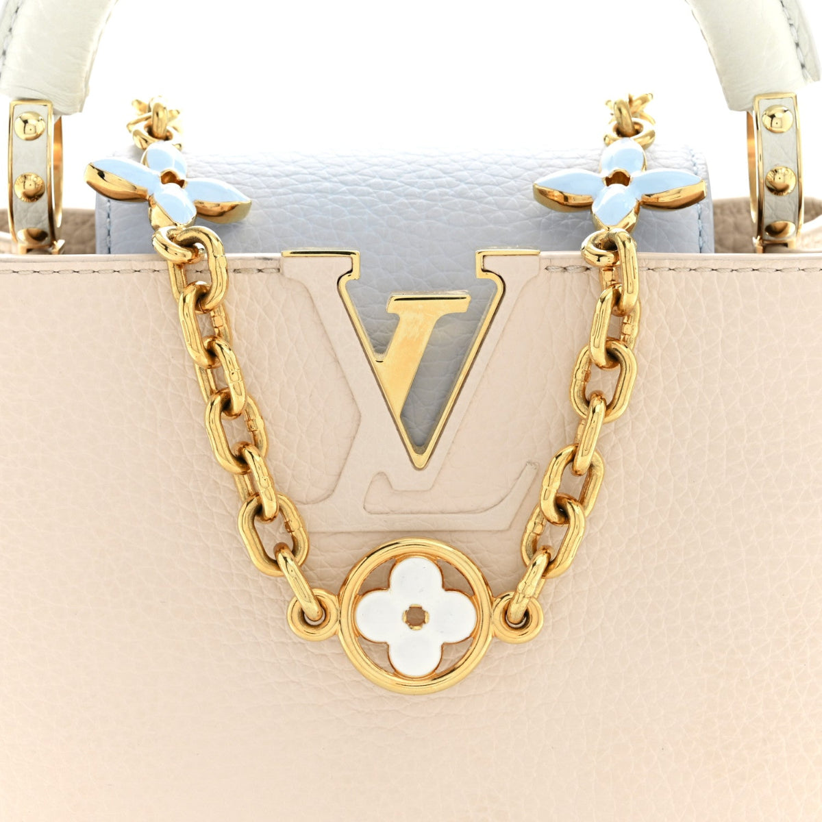 Taurillon LV Capucines Mini Blush Olyme Blue White