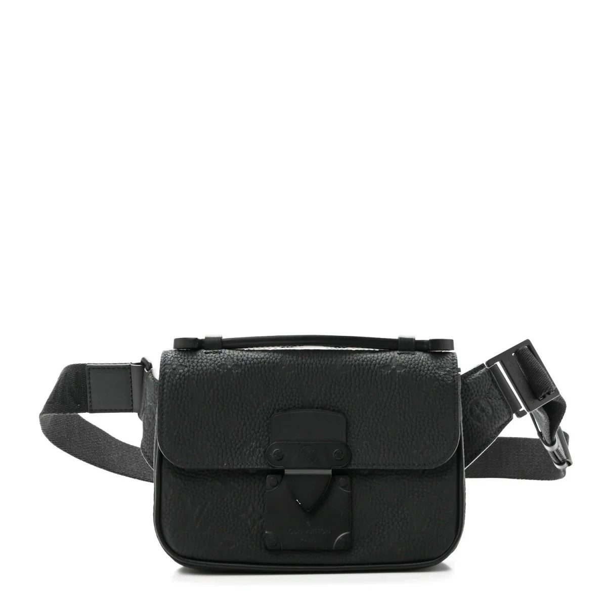 Taurillon Monogram S Lock Sling Bag Black
