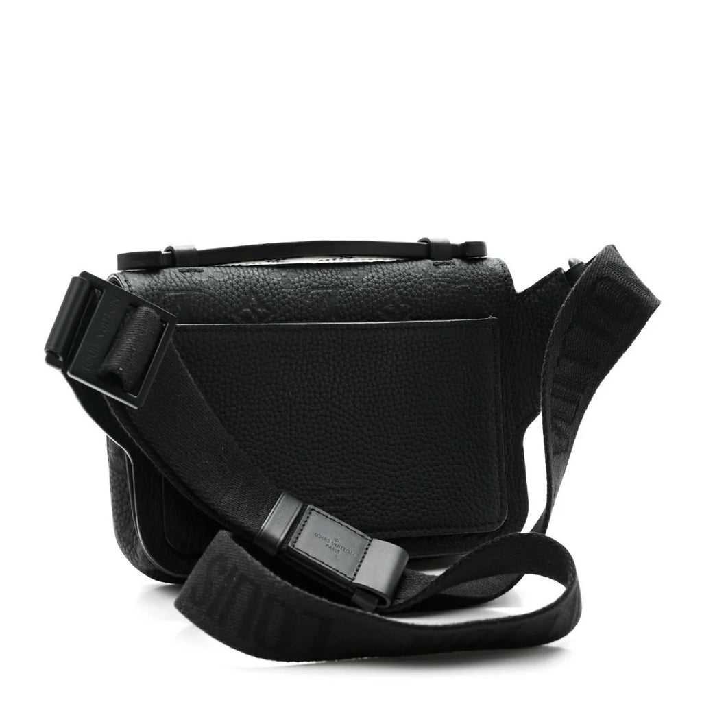 Taurillon Monogram S Lock Sling Bag Black