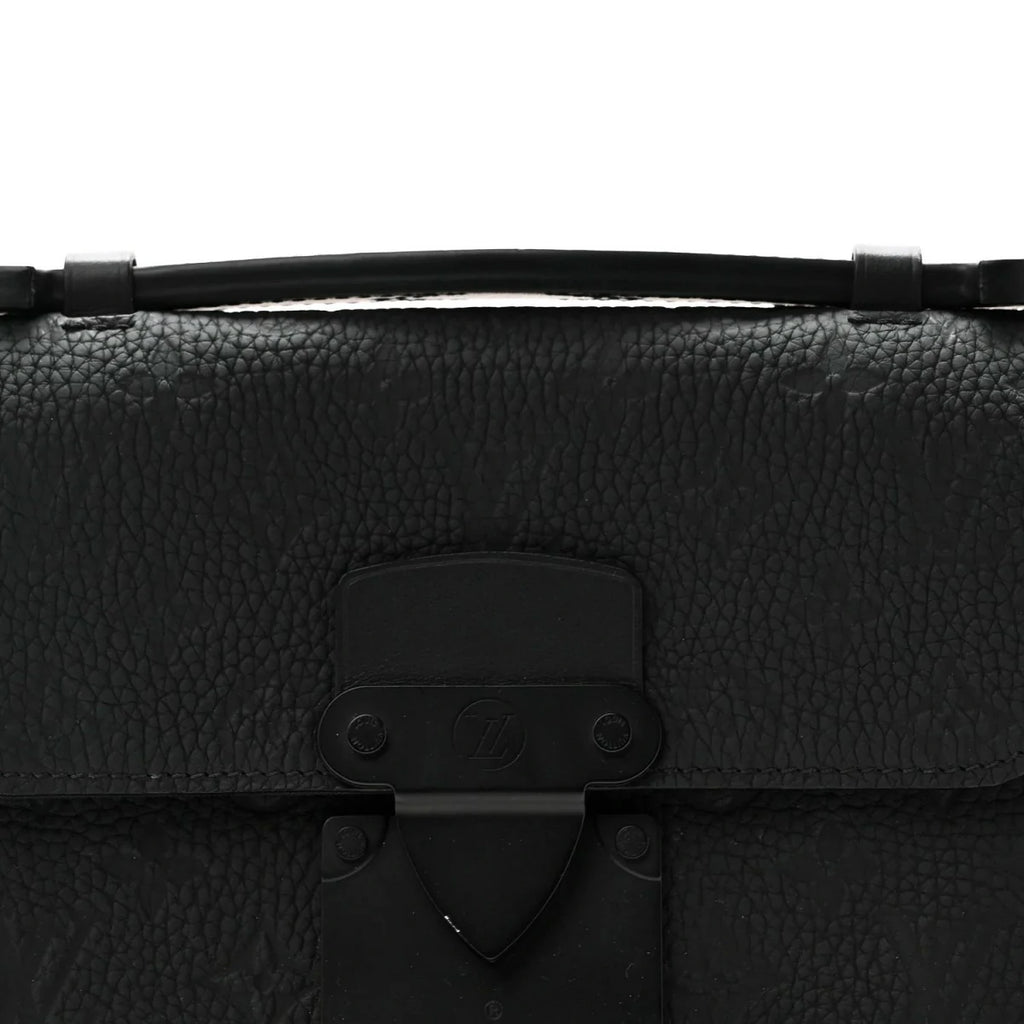 Taurillon Monogram S Lock Sling Bag Black