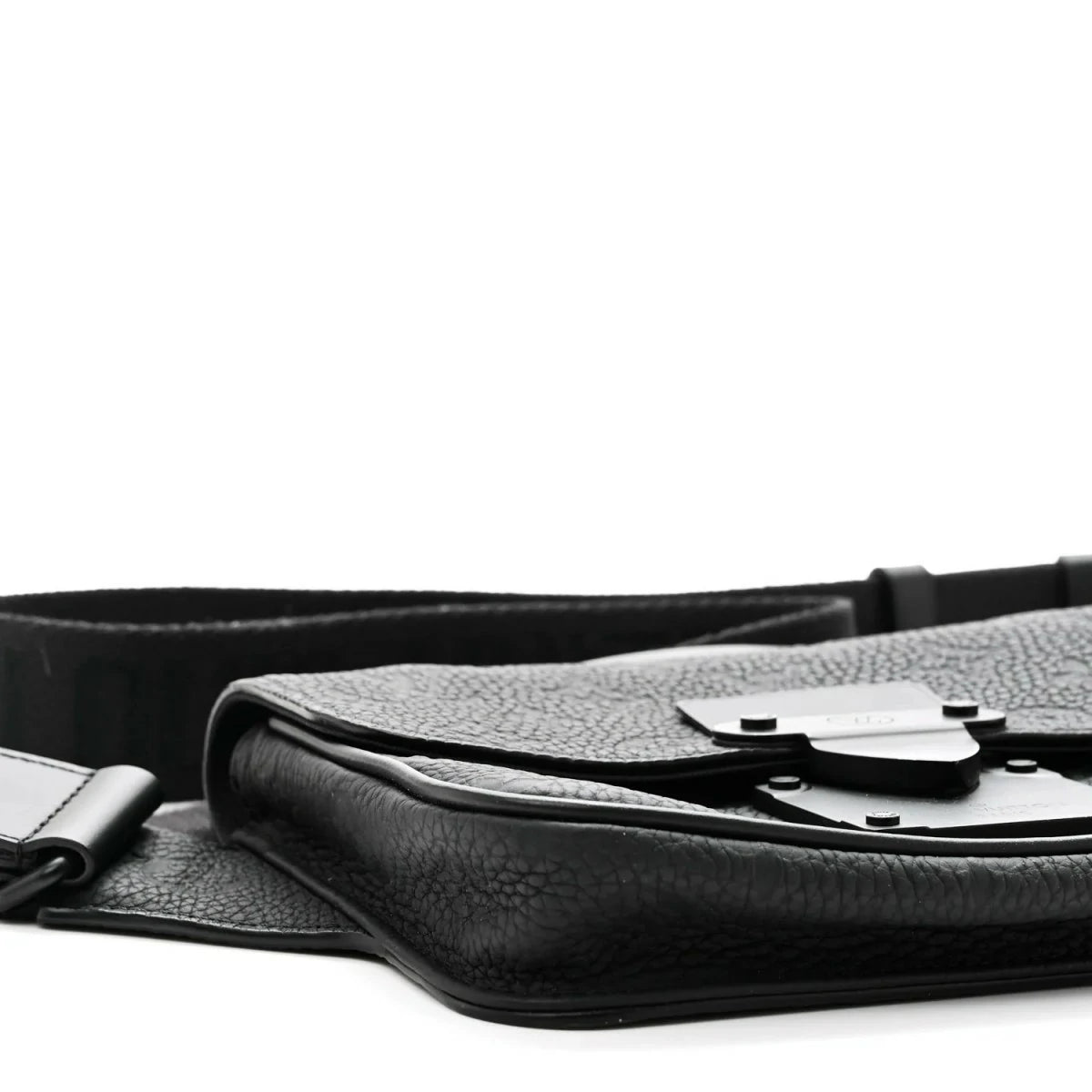 Taurillon Monogram S Lock Sling Bag Black