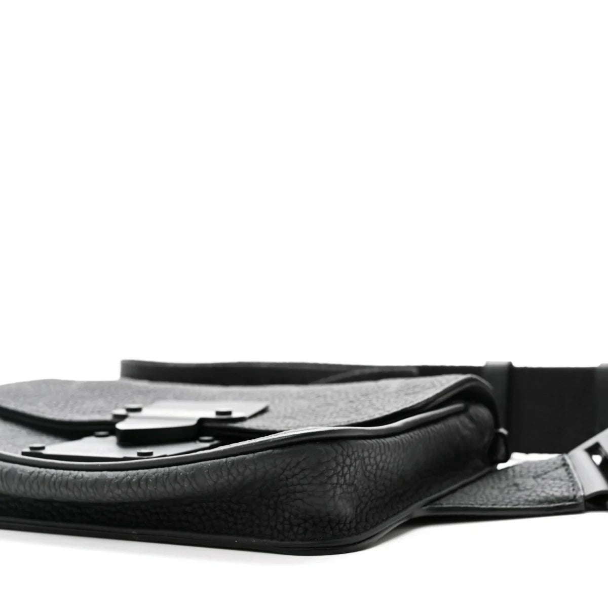 Taurillon Monogram S Lock Sling Bag Black
