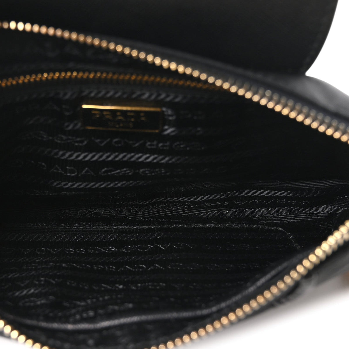 Tessuto Nylon Saffiano Crossbody Bag Black