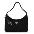 Tessuto Nylon Saffiano Mini Re-Edition 2000 Bag Black