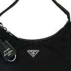Tessuto Nylon Saffiano Mini Re-Edition 2000 Bag Black