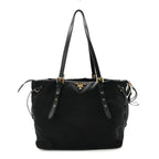 Tessuto Nylon Saffiano Tote Black