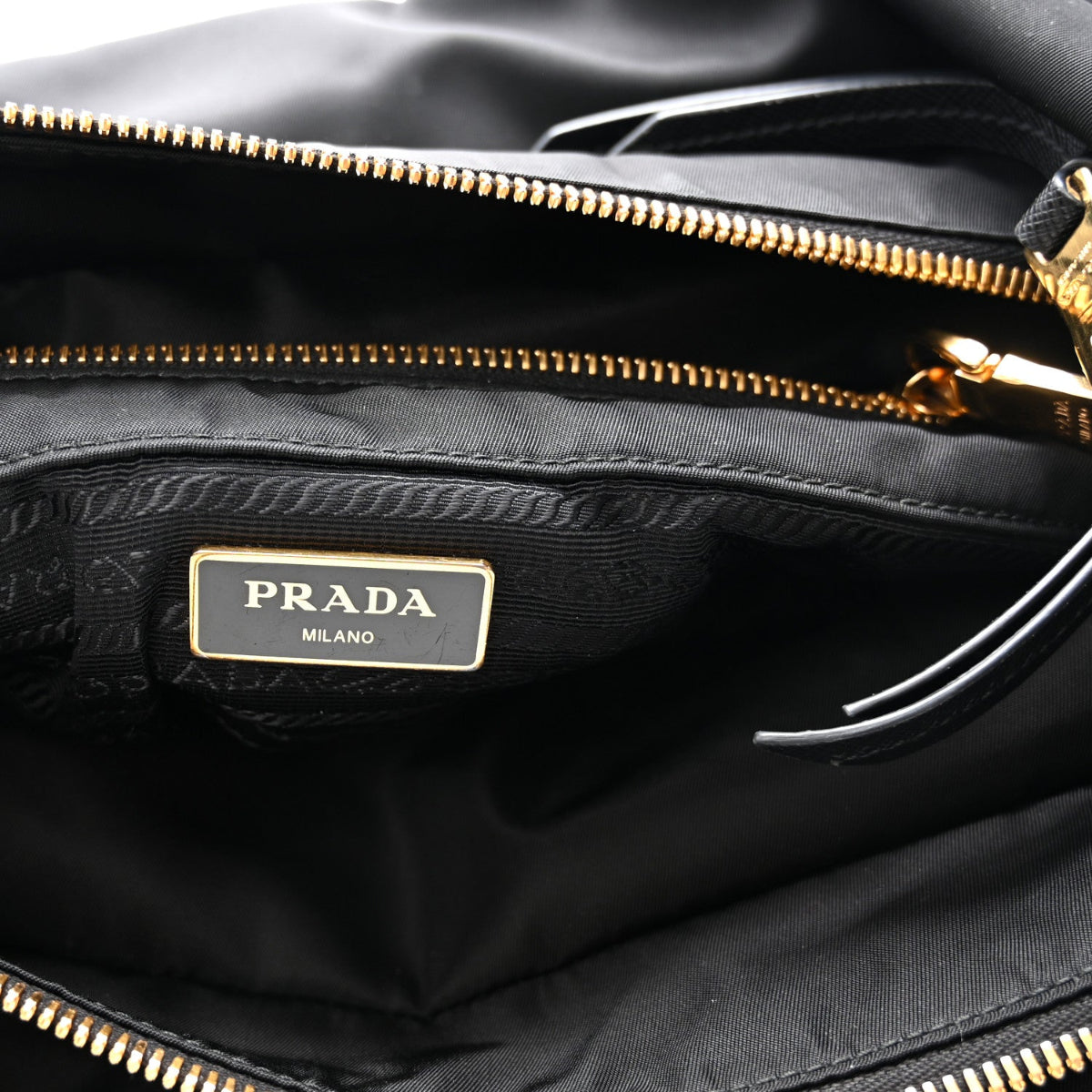 Tessuto Nylon Saffiano Tote Black