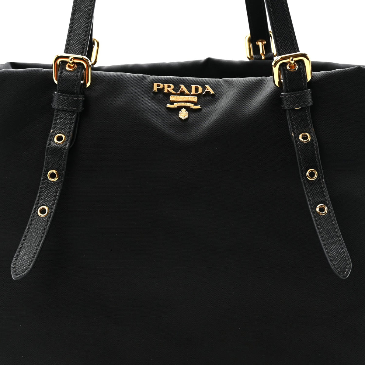 Tessuto Nylon Saffiano Tote Black