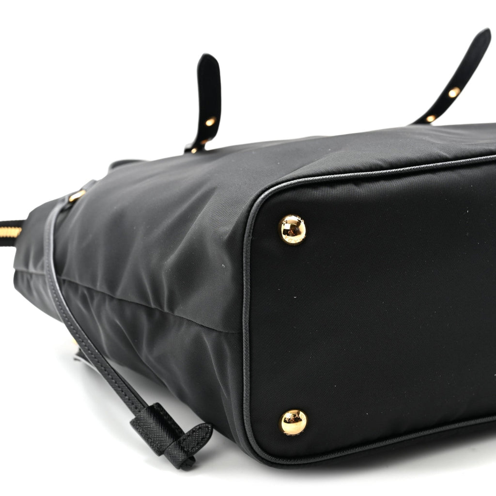 Tessuto Nylon Saffiano Tote Black