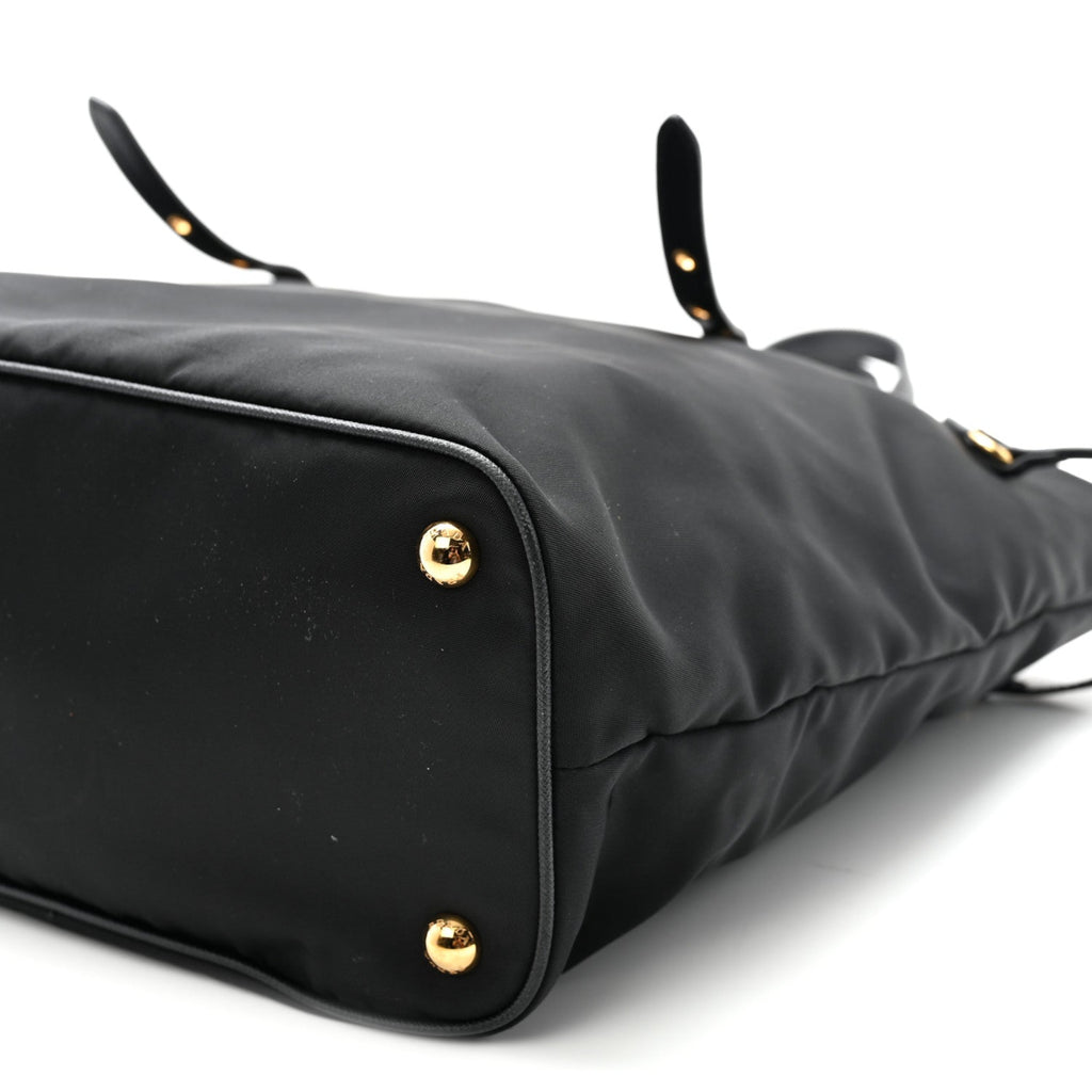 Tessuto Nylon Saffiano Tote Black