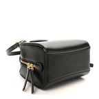 Tumbled Buffalo Nano Antigona Cube Bag Black
