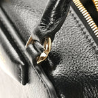 Tumbled Buffalo Nano Antigona Cube Bag Black