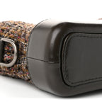 Tweed Calfskin Quilted Small Gabrielle Hobo Brown