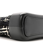 Tweed Calfskin Small Gabrielle Hobo Black White