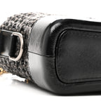 Tweed Calfskin Small Gabrielle Hobo Black