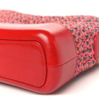 Tweed Calfskin Small Gabrielle Hobo Red Multicolor