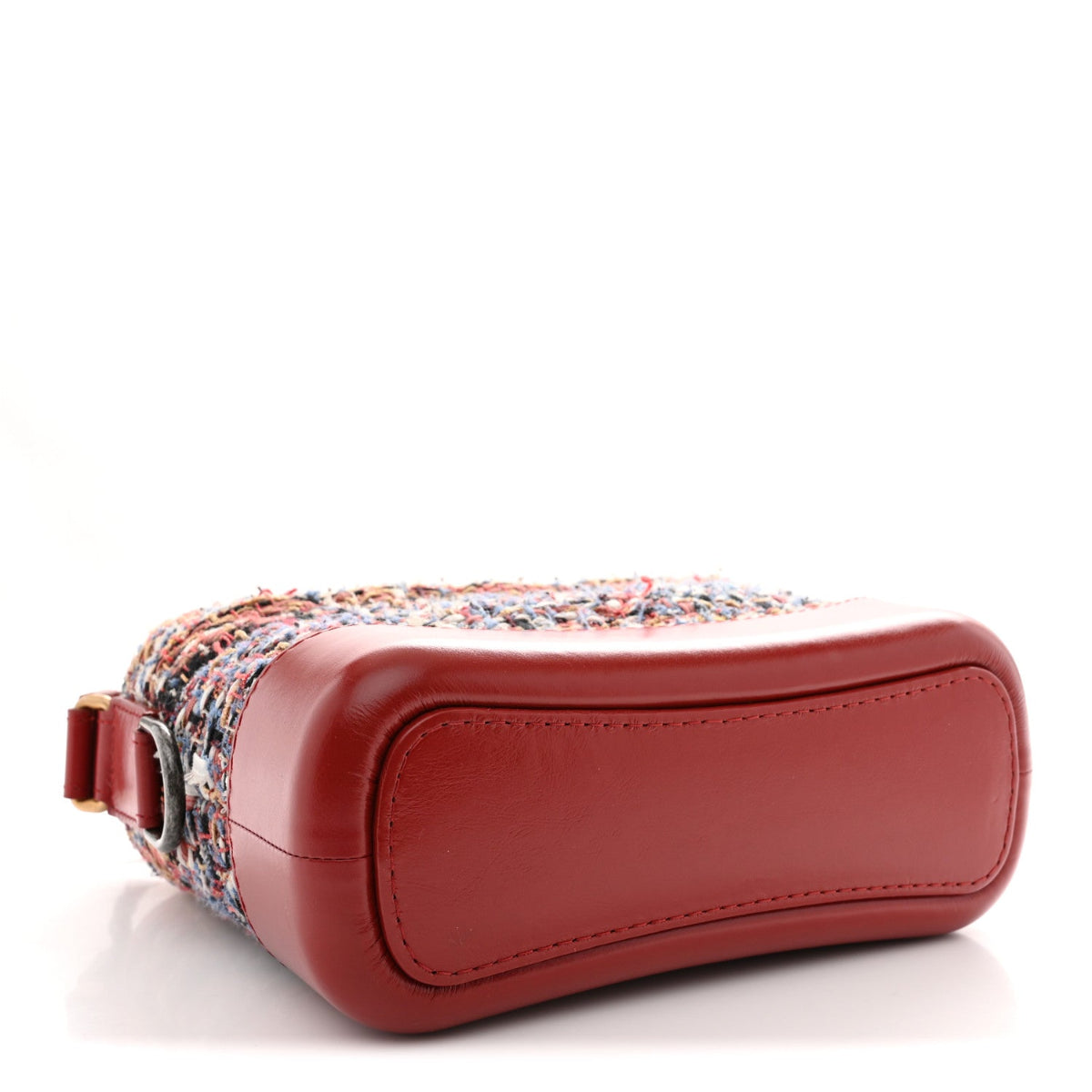 Tweed Calfskin Small Gabrielle Hobo Red