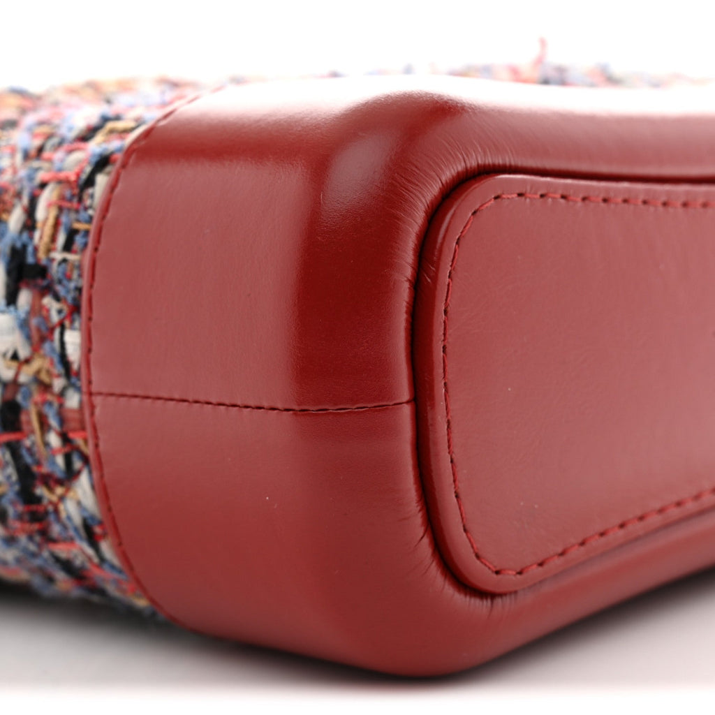 Tweed Calfskin Small Gabrielle Hobo Red