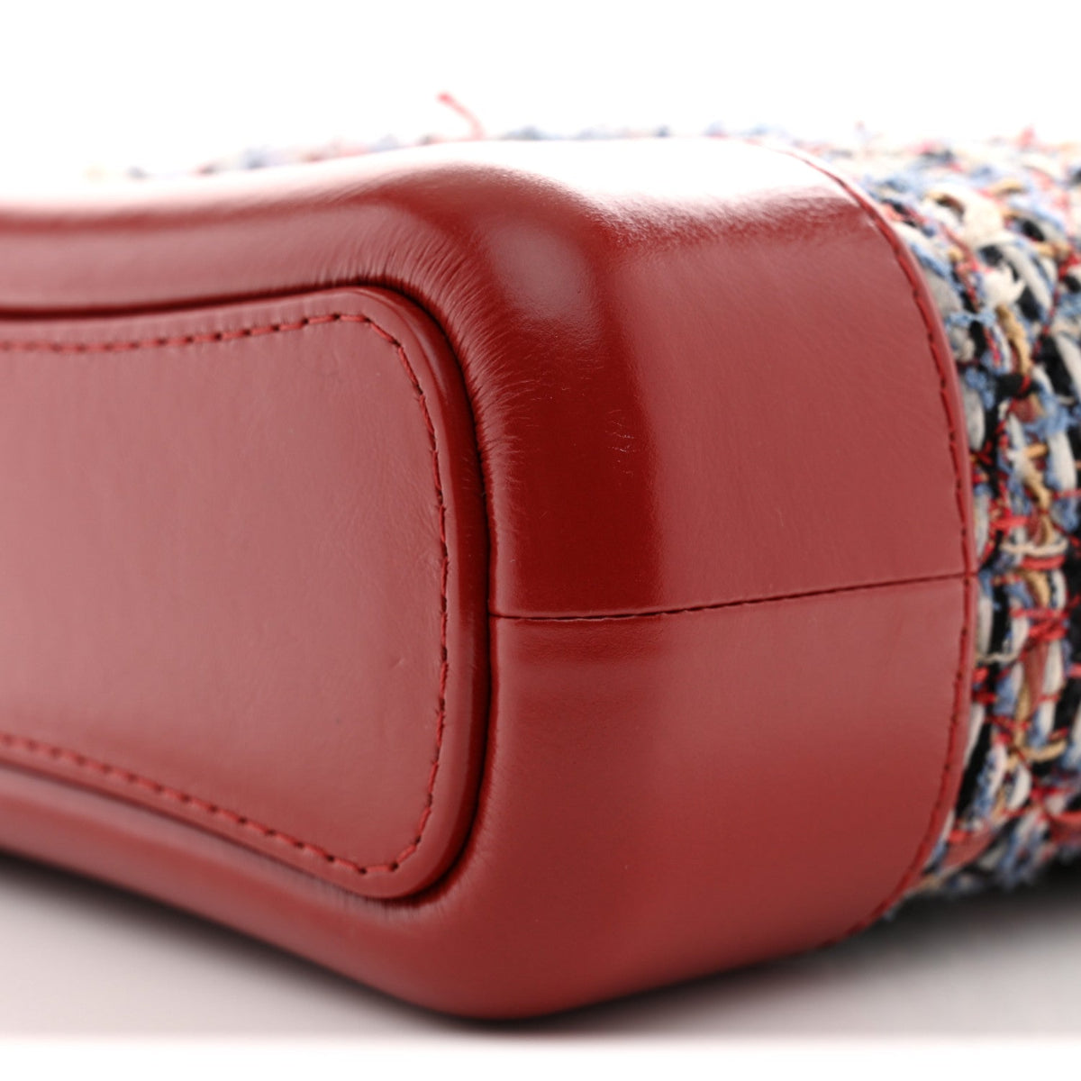 Tweed Calfskin Small Gabrielle Hobo Red