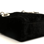 Velvet Crystal Mini Lady Dior Black