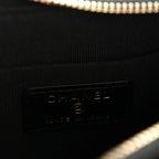 Velvet Crystal Quilted Chain Hobo Black