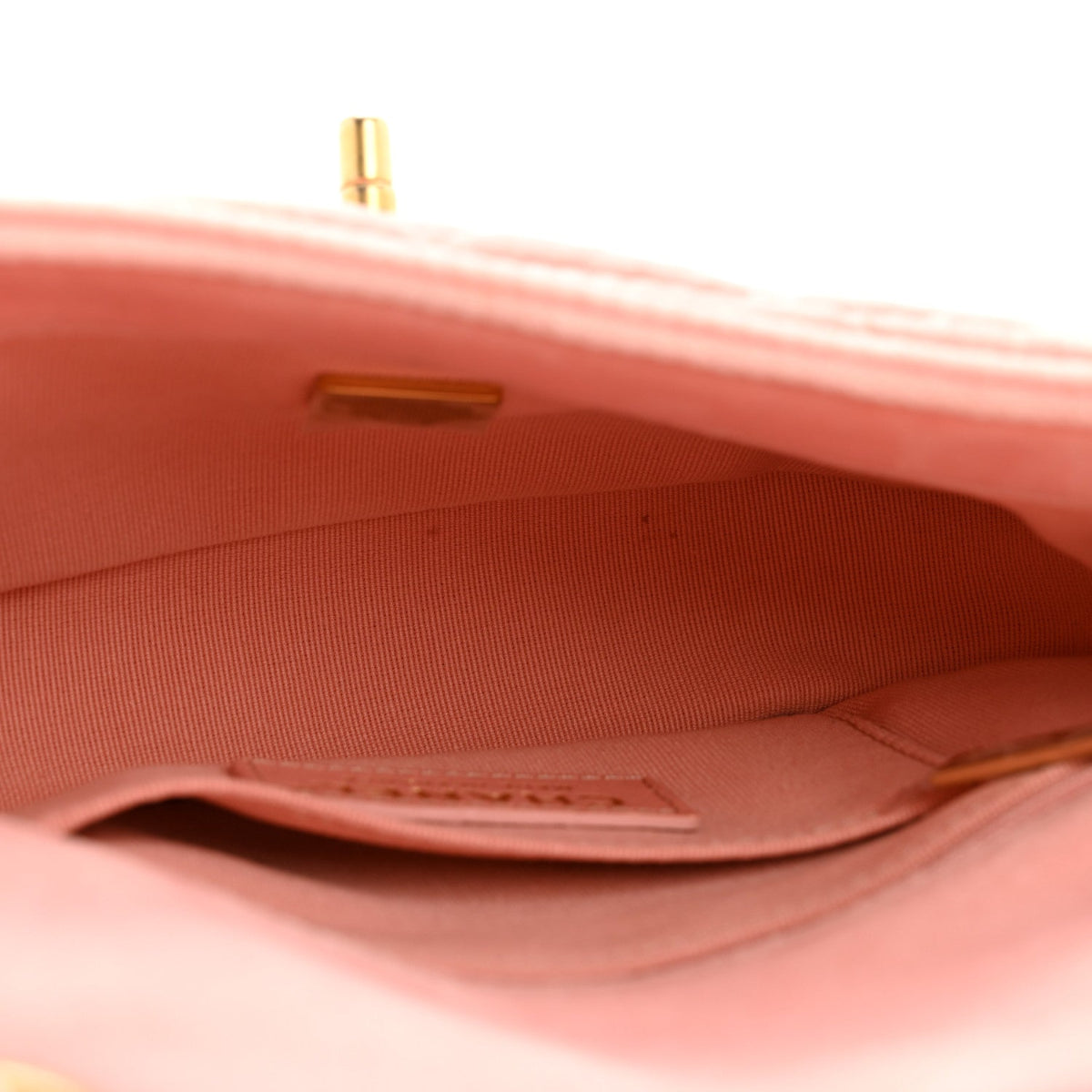 Velvet Quilted Mini Flap Pink