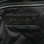 Velvet Sequin Quilted Small Chanel 22 Black