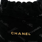 Velvet Sequin Quilted Small Chanel 22 Black
