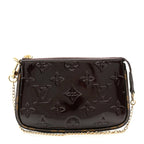 Vernis Monogram Mini Pochette Accessories Amarante