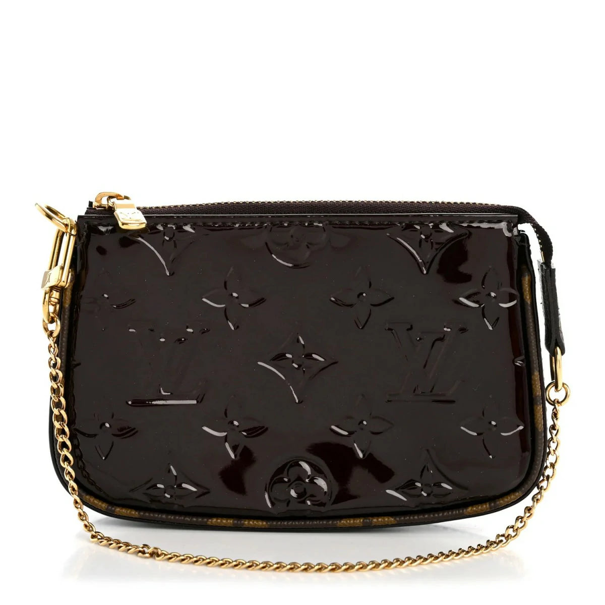 Vernis Monogram Mini Pochette Accessories Amarante