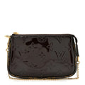 Vernis Monogram Mini Pochette Accessories Amarante