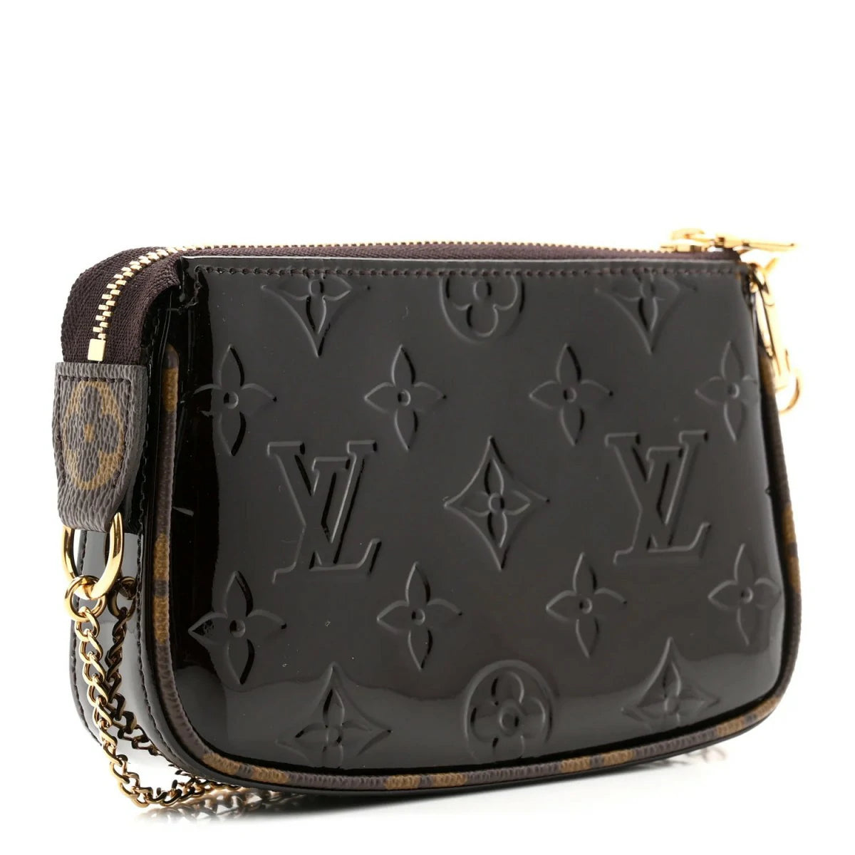 Vernis Monogram Mini Pochette Accessories Amarante