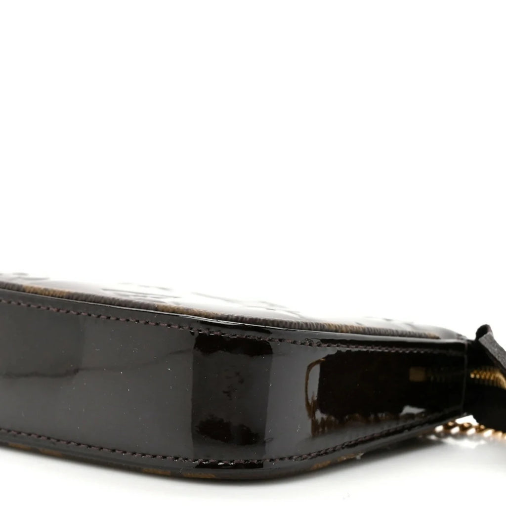 Vernis Monogram Mini Pochette Accessories Amarante