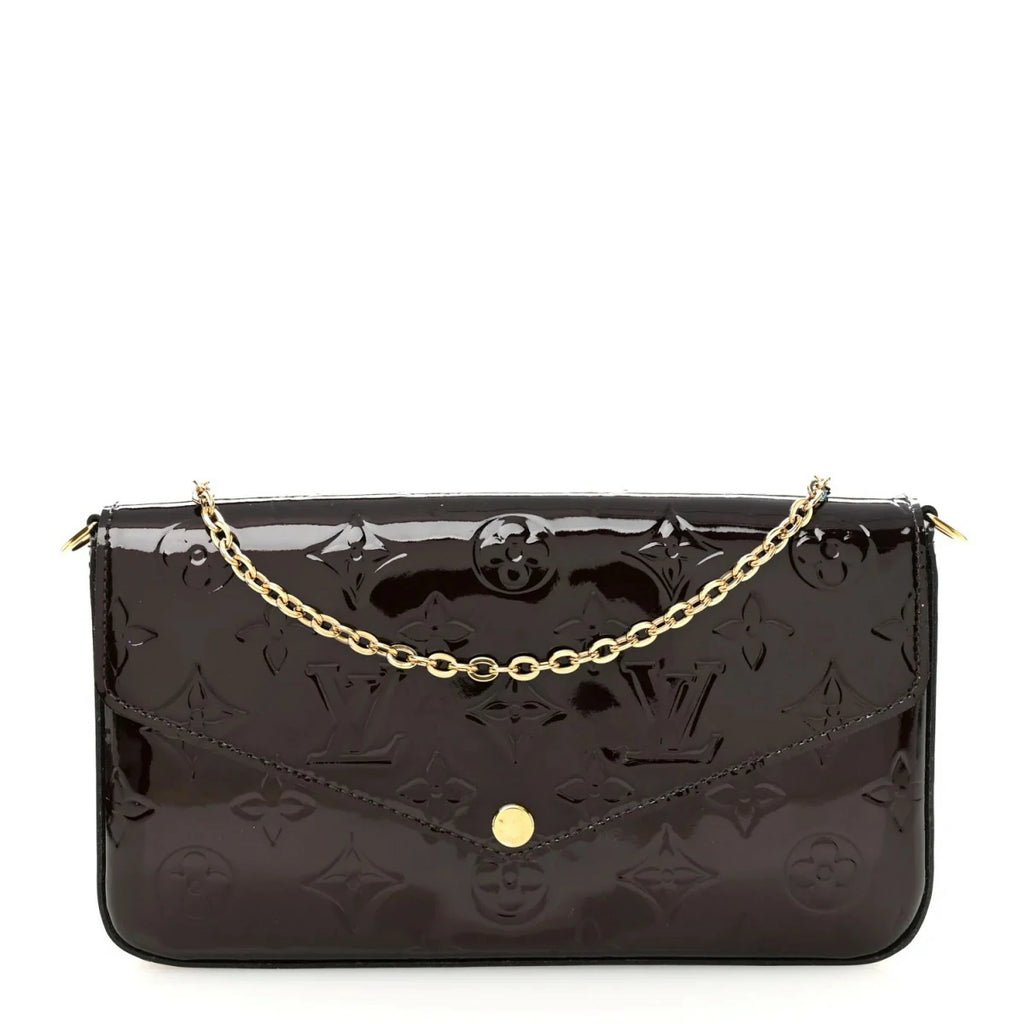 Vernis Pochette Felicie Chain Wallet Amarante