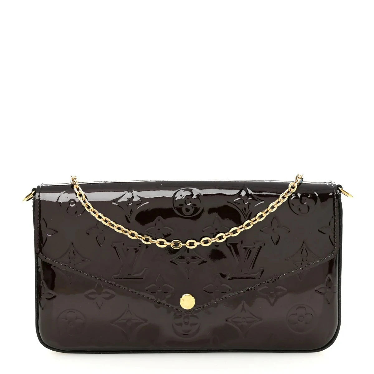 Vernis Pochette Felicie Chain Wallet Amarante