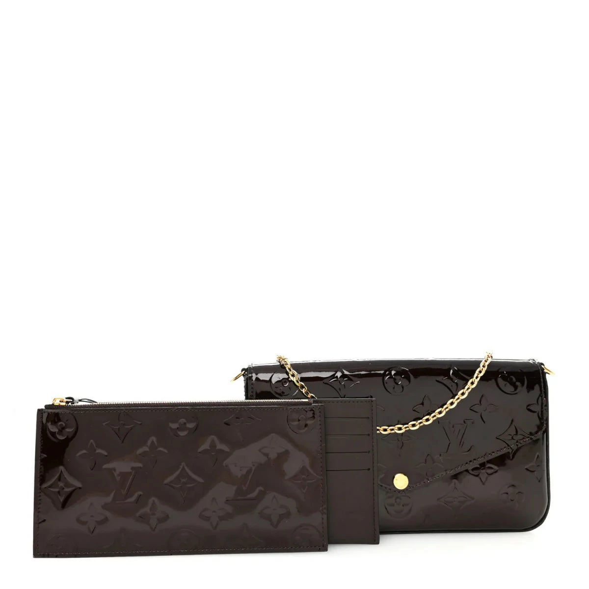 Vernis Pochette Felicie Chain Wallet Amarante