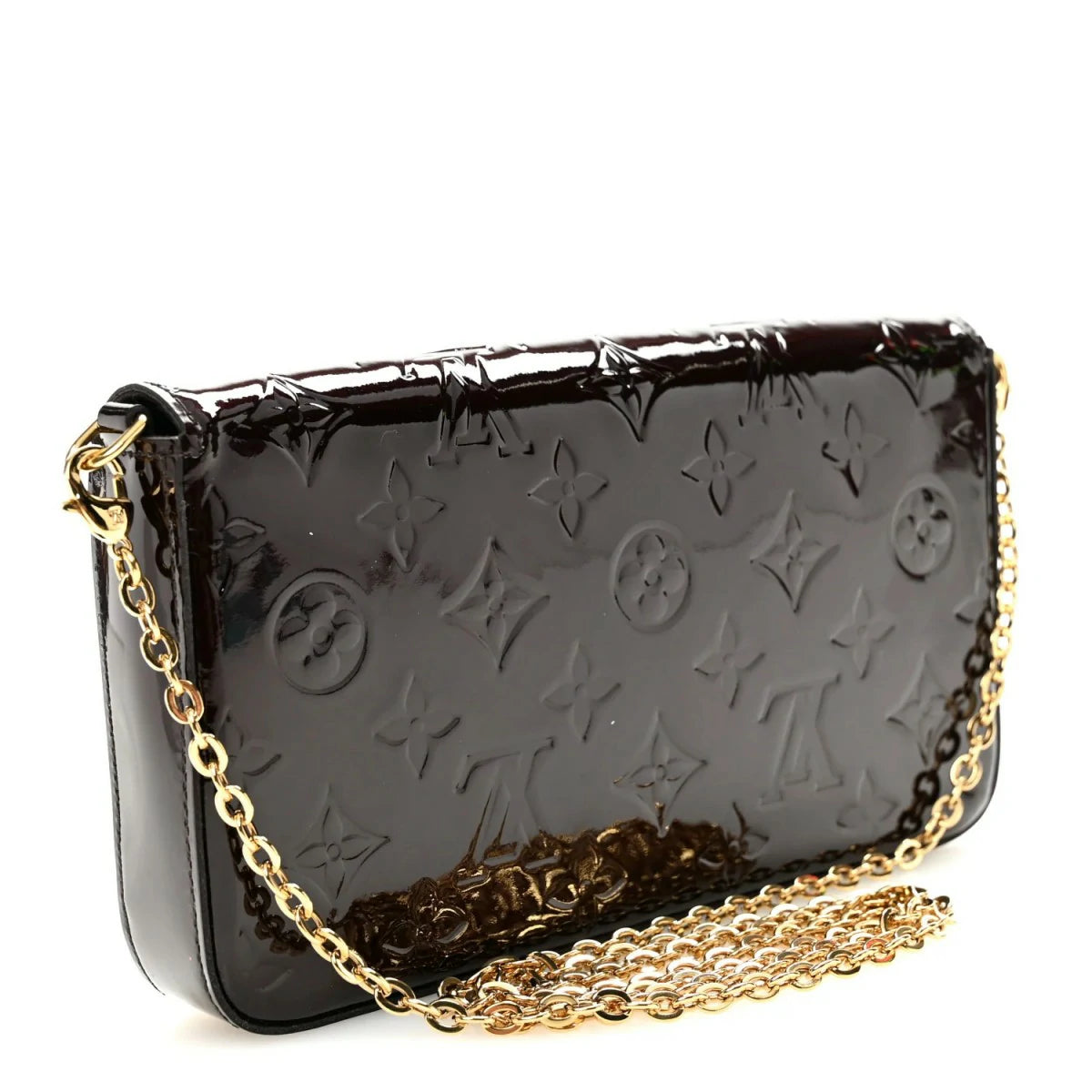 Vernis Pochette Felicie Chain Wallet Amarante