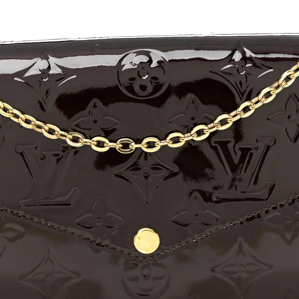 Vernis Pochette Felicie Chain Wallet Amarante