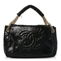 Vinyl Rodeo Accordion Flap Bag Black