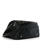 Vinyl Rodeo Accordion Flap Bag Black