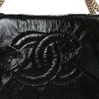 Vinyl Rodeo Accordion Flap Bag Black