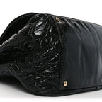 Vinyl Rodeo Accordion Flap Bag Black