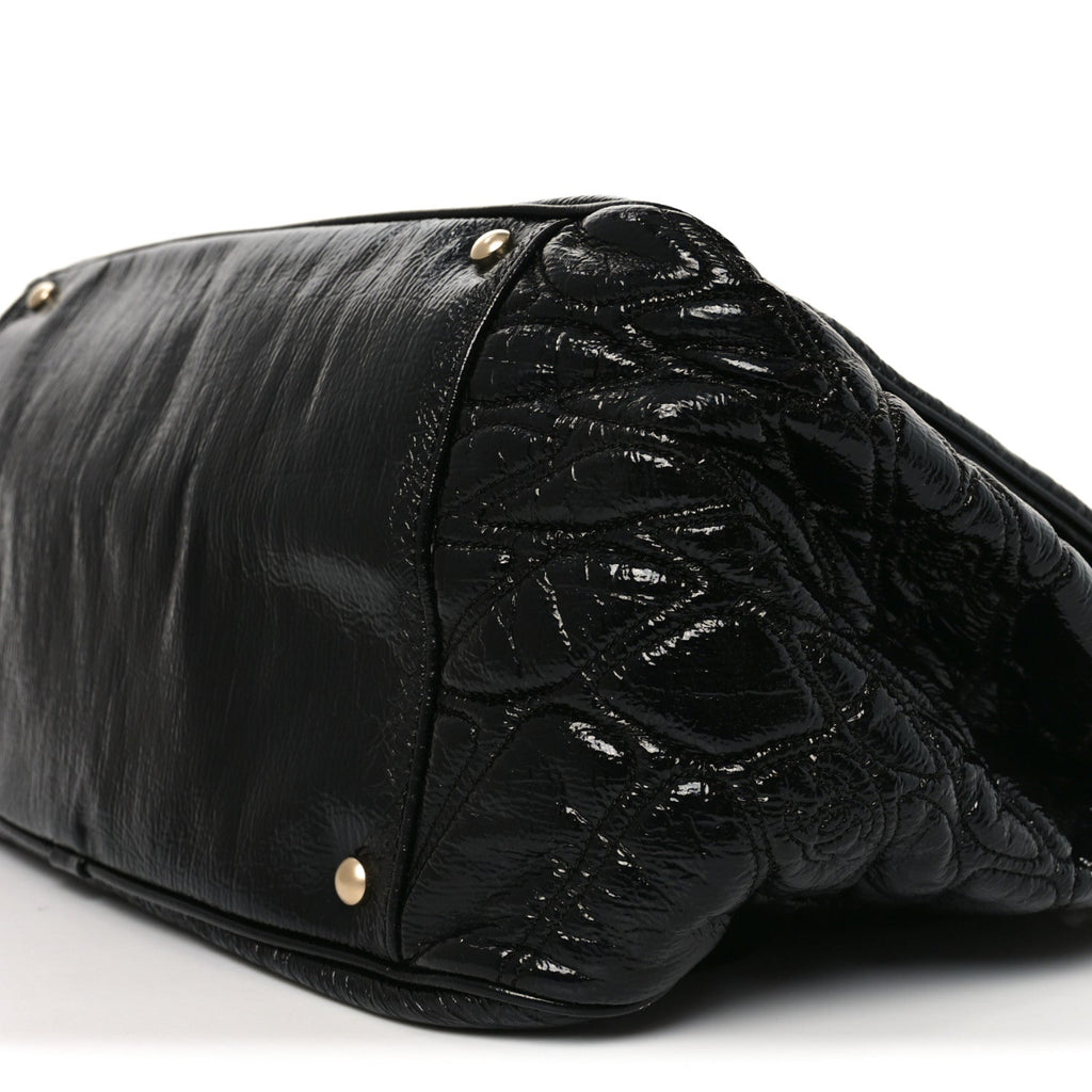 Vinyl Rodeo Accordion Flap Bag Black