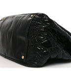 Vinyl Rodeo Accordion Flap Bag Black