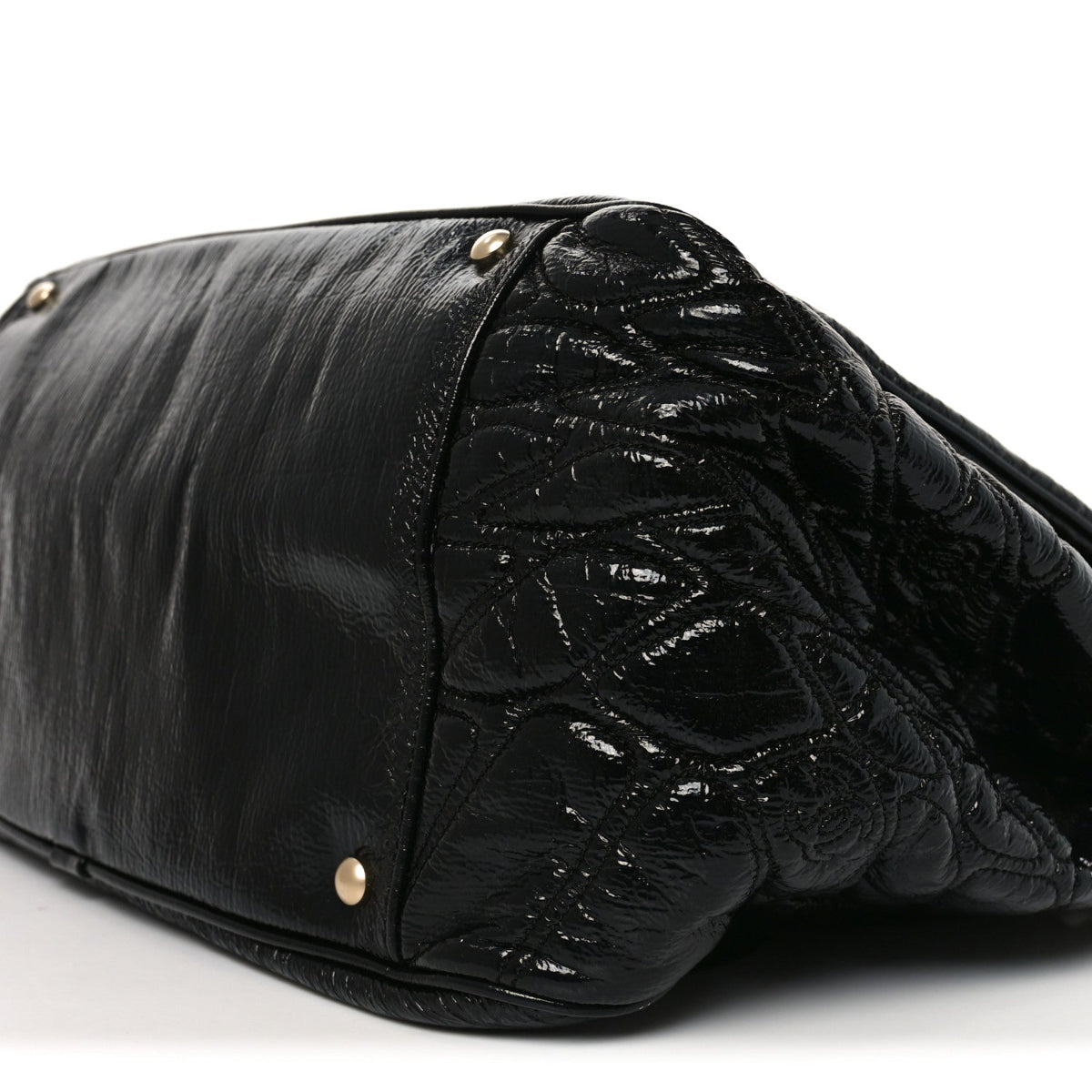 Vinyl Rodeo Accordion Flap Bag Black