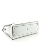 Vitello Catalan Mirror Medium Peekaboo Iconic Satchel Argento