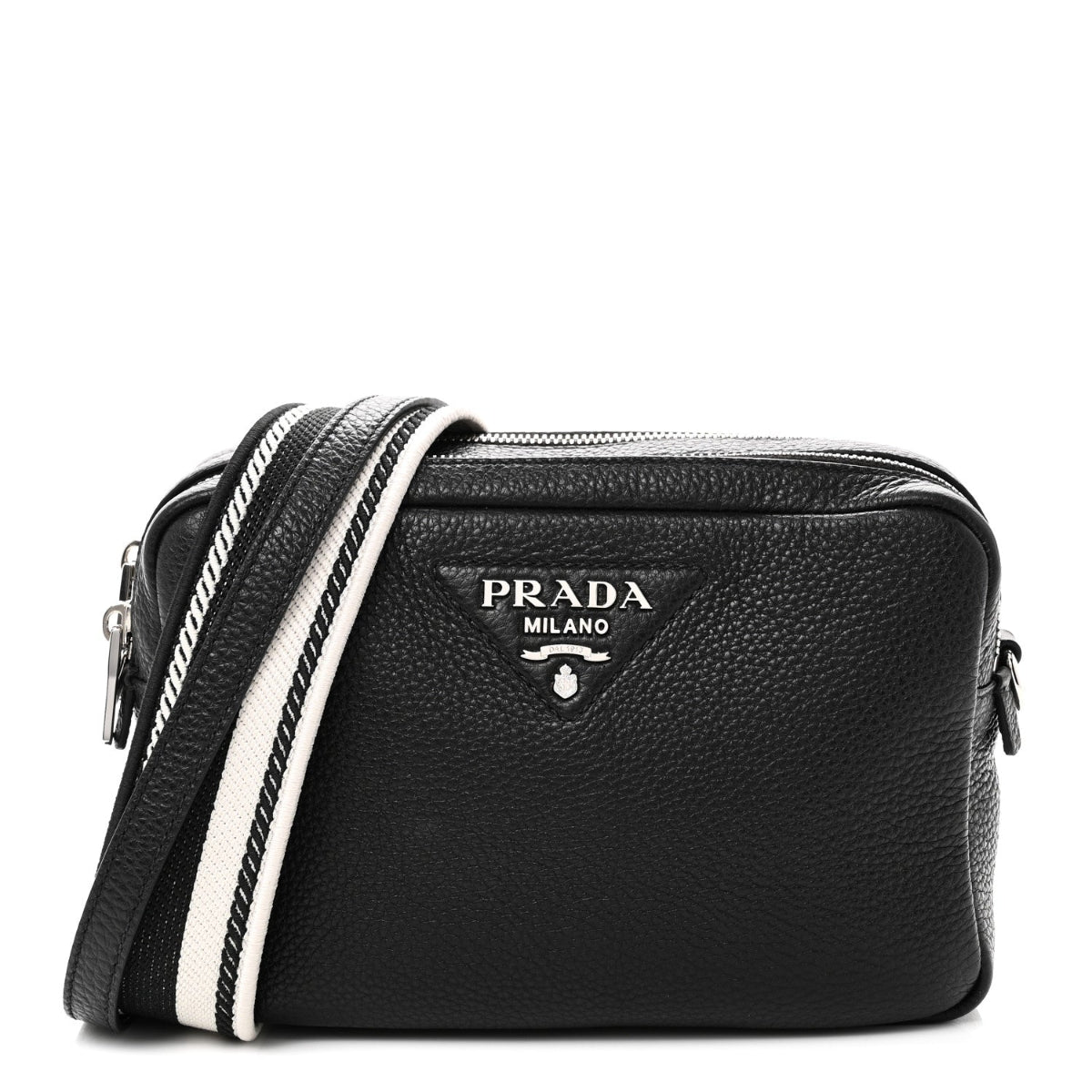 Vitello Daino Soft Camera Crossbody Black