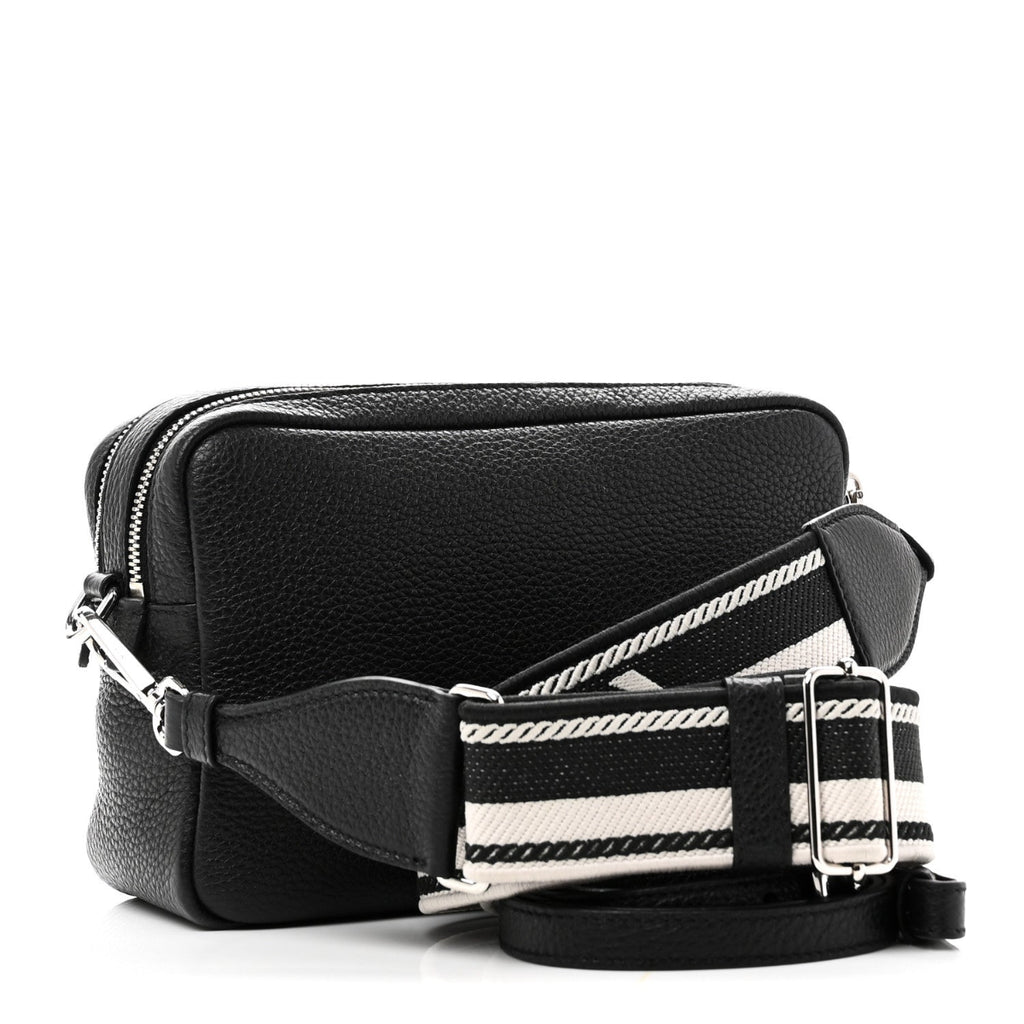 Vitello Daino Soft Camera Crossbody Black