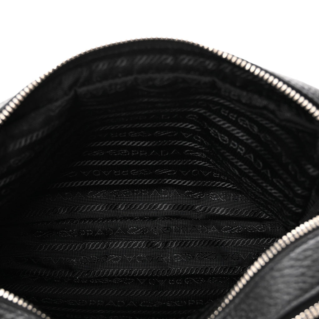 Vitello Daino Soft Camera Crossbody Black
